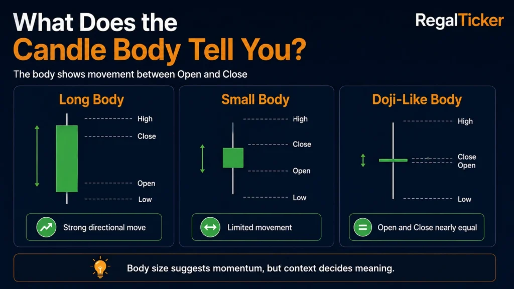 What does the candle body tell you