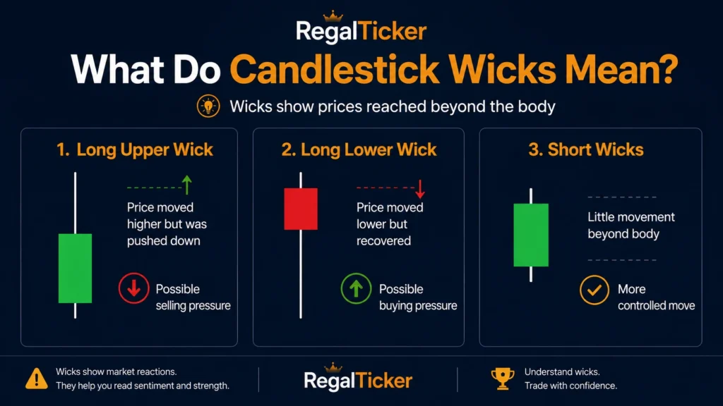 What do candlestick wicks mean