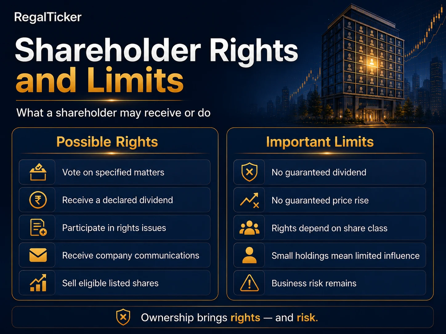 Shareholder rights and important limits for beginner investors