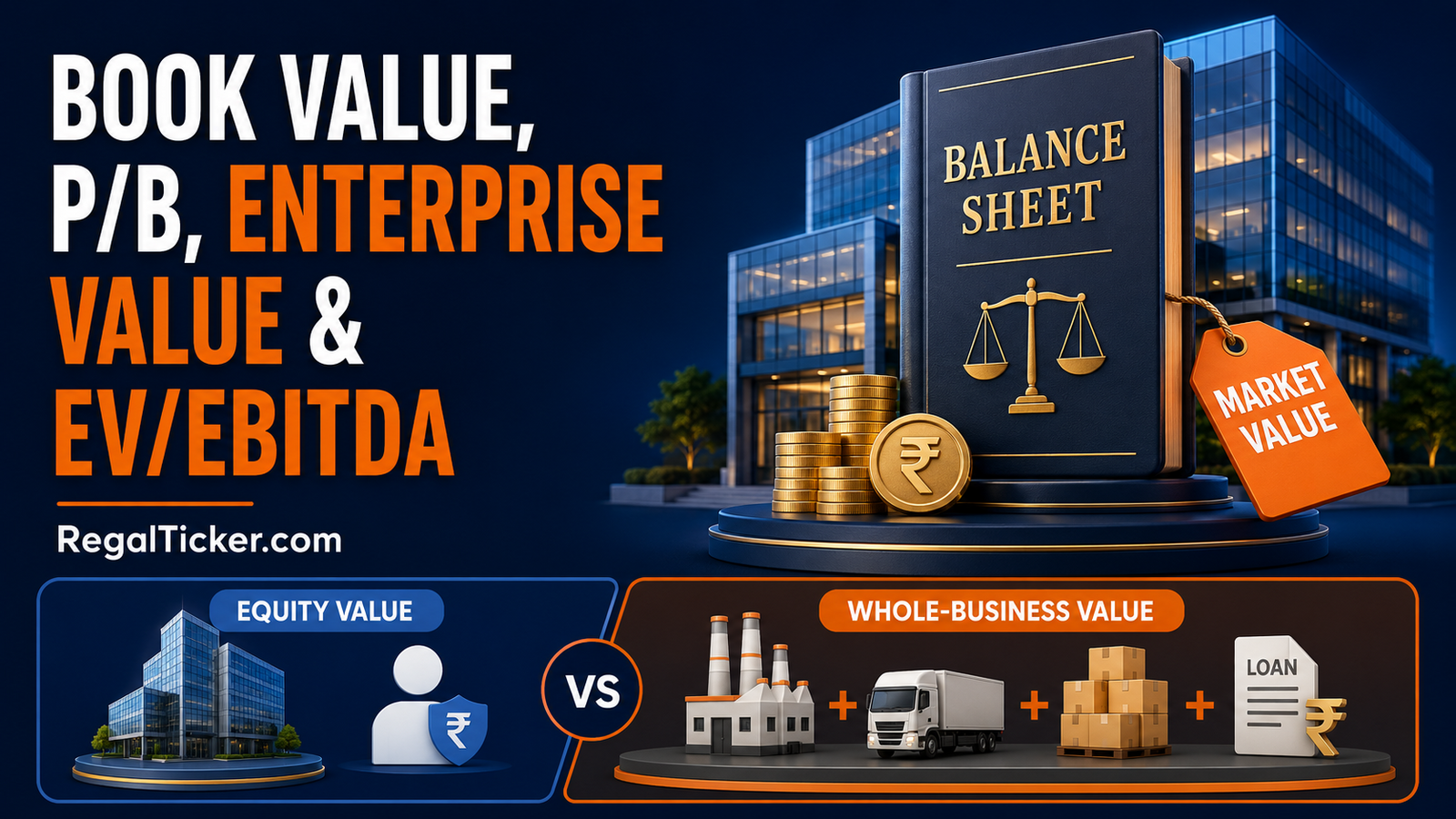 Book value, P/B ratio, enterprise value and EV/EBITDA explained