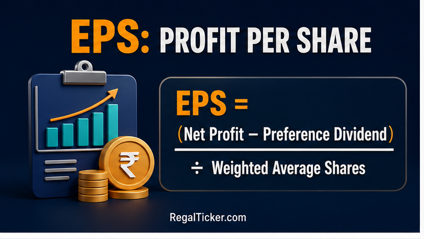 Earnings per share formula using profit available to equity shareholders and weighted average shares