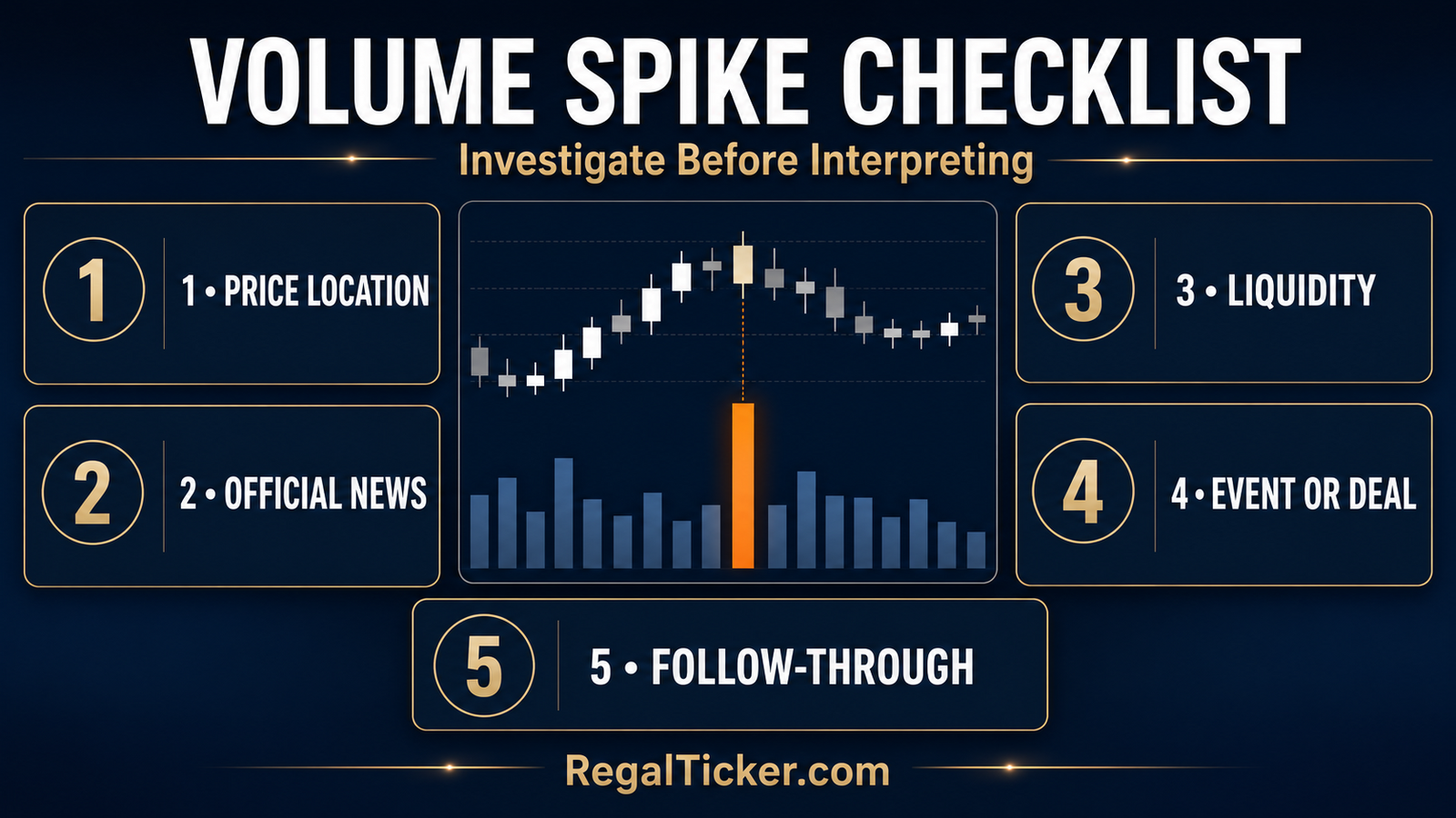 Checklist for investigating an unusual trading volume spike
