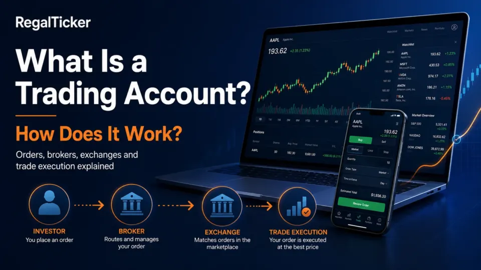 What is a trading account and how orders move through a broker and stock exchange