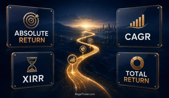 Absolute return vs CAGR vs XIRR and total return compared for investors