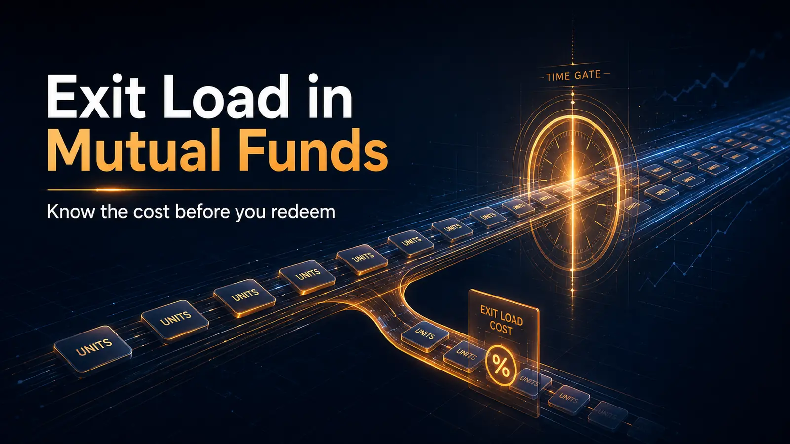 Exit load in mutual funds shown as an early redemption charge before the holding period ends