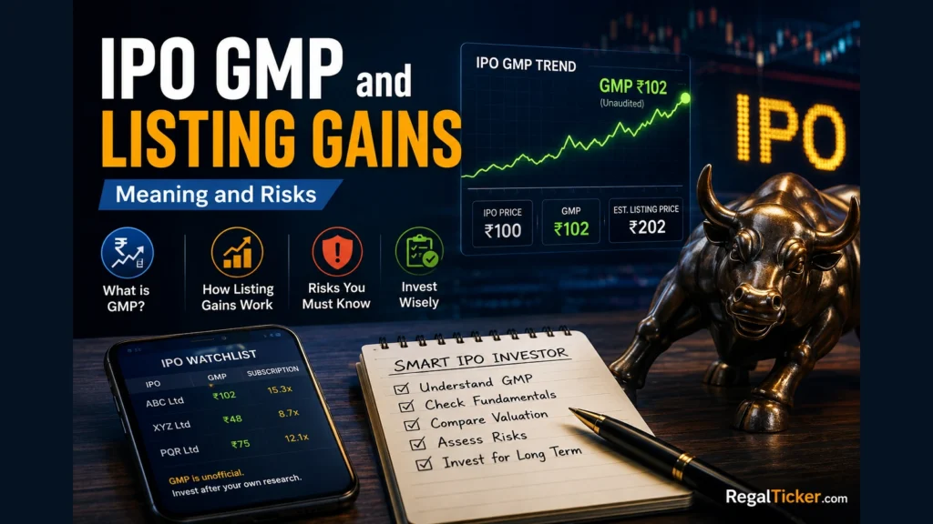 IPO grey market premium compared with actual listing price and listing gain