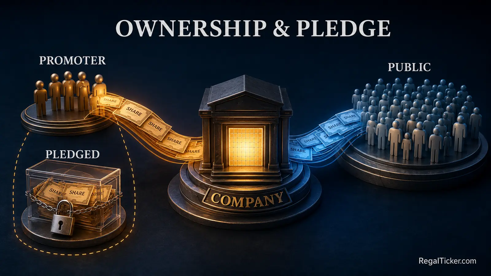 Promoter holding public shareholding and pledged shares in an Indian listed company