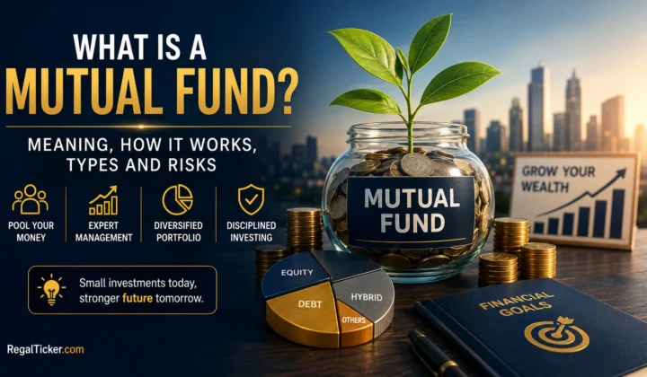 Mutual fund concept showing pooled money professional management diversification and long-term investing