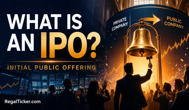 What is an IPO showing a private company becoming publicly listed on a stock exchange