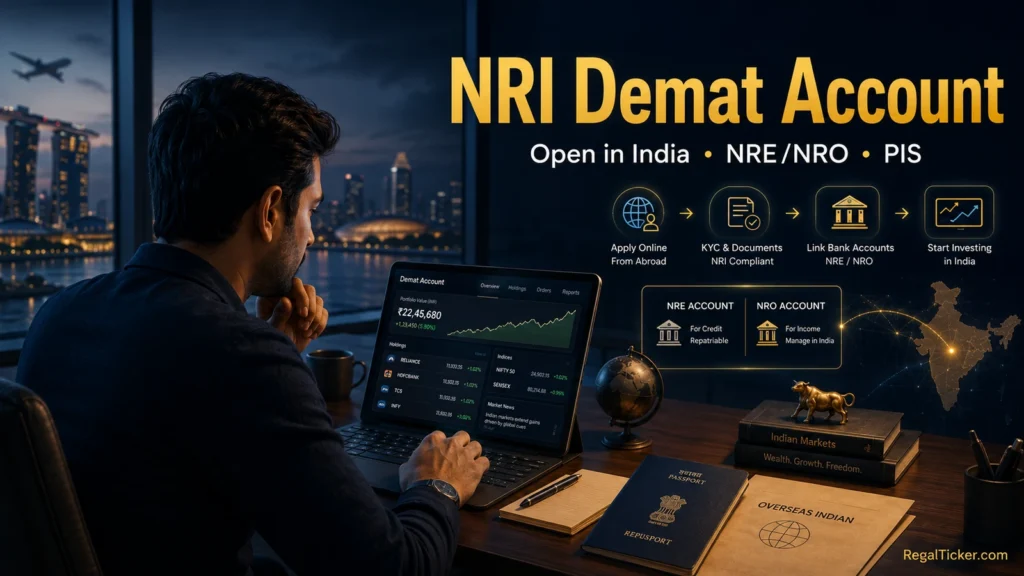 NRI investor setting up an Indian Demat and trading account with NRE or NRO banking from abroad
