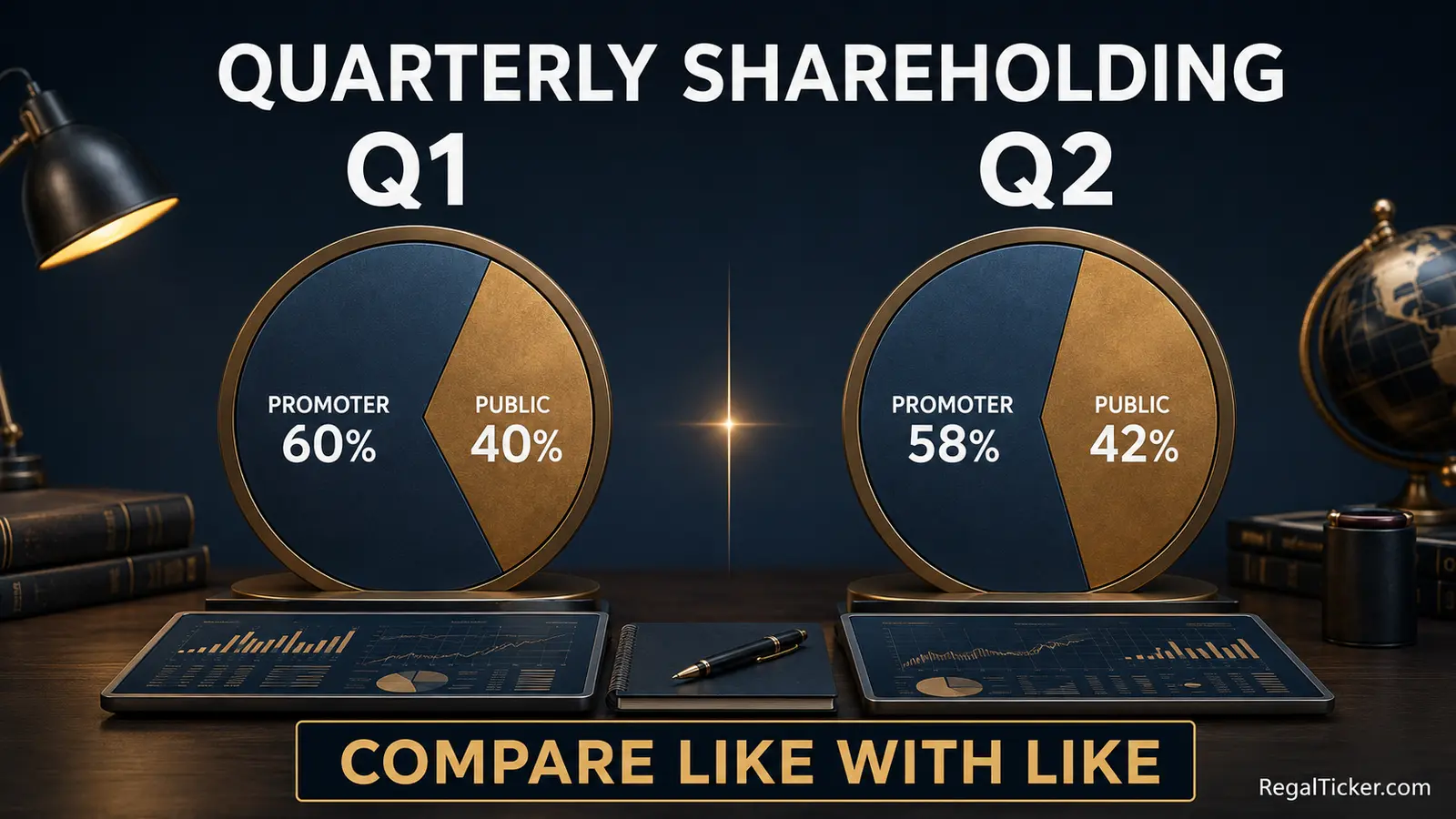 Quarterly shareholding pattern separating promoter and public ownership categories