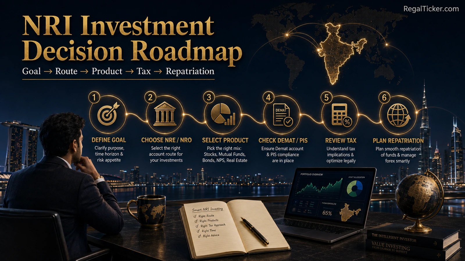 NRI investment decision roadmap from goal and money source to account route, product, tax and repatriation