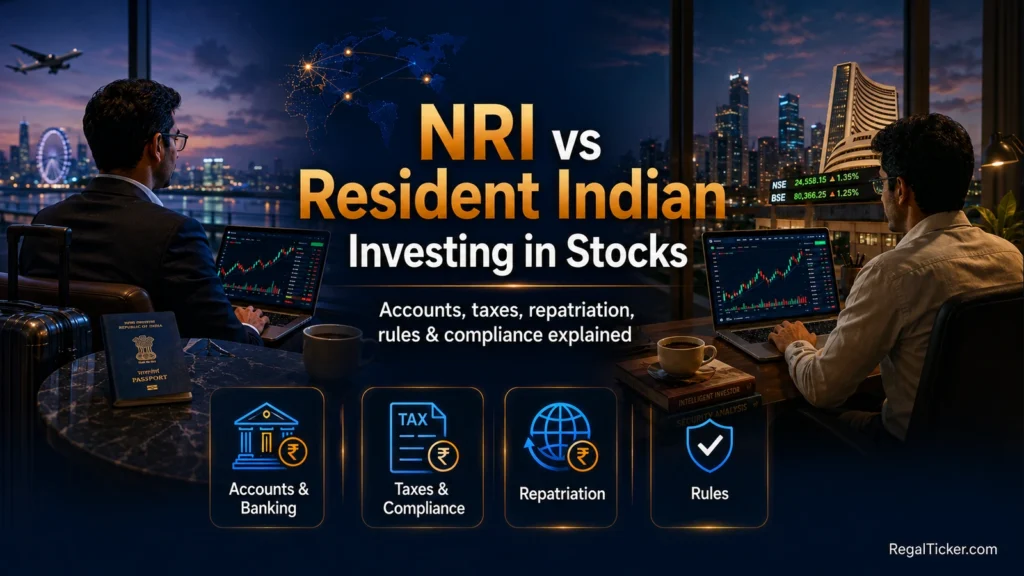 NRI vs resident Indian investing in stocks comparison covering accounts, taxes, repatriation and regulatory rules