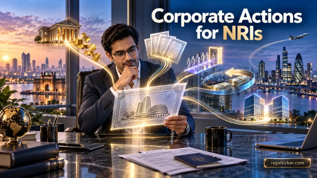 NRI investor managing Indian share dividends bonus rights buybacks tax and repatriation across an international portfolio