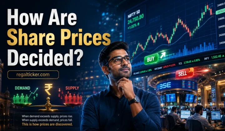 How share prices are decided through demand, supply and stock exchange price discovery in India