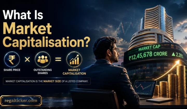 What is market capitalisation shown as the total market value of a listed company’s outstanding shares