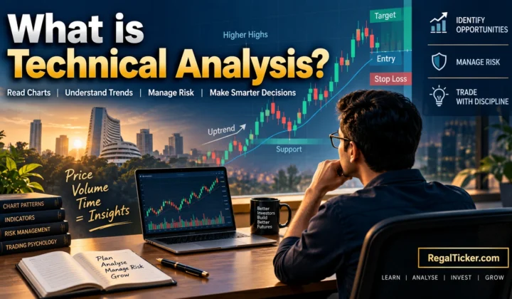 What is technical analysis showing stock charts trend support entry target stop loss and disciplined risk management for beginners