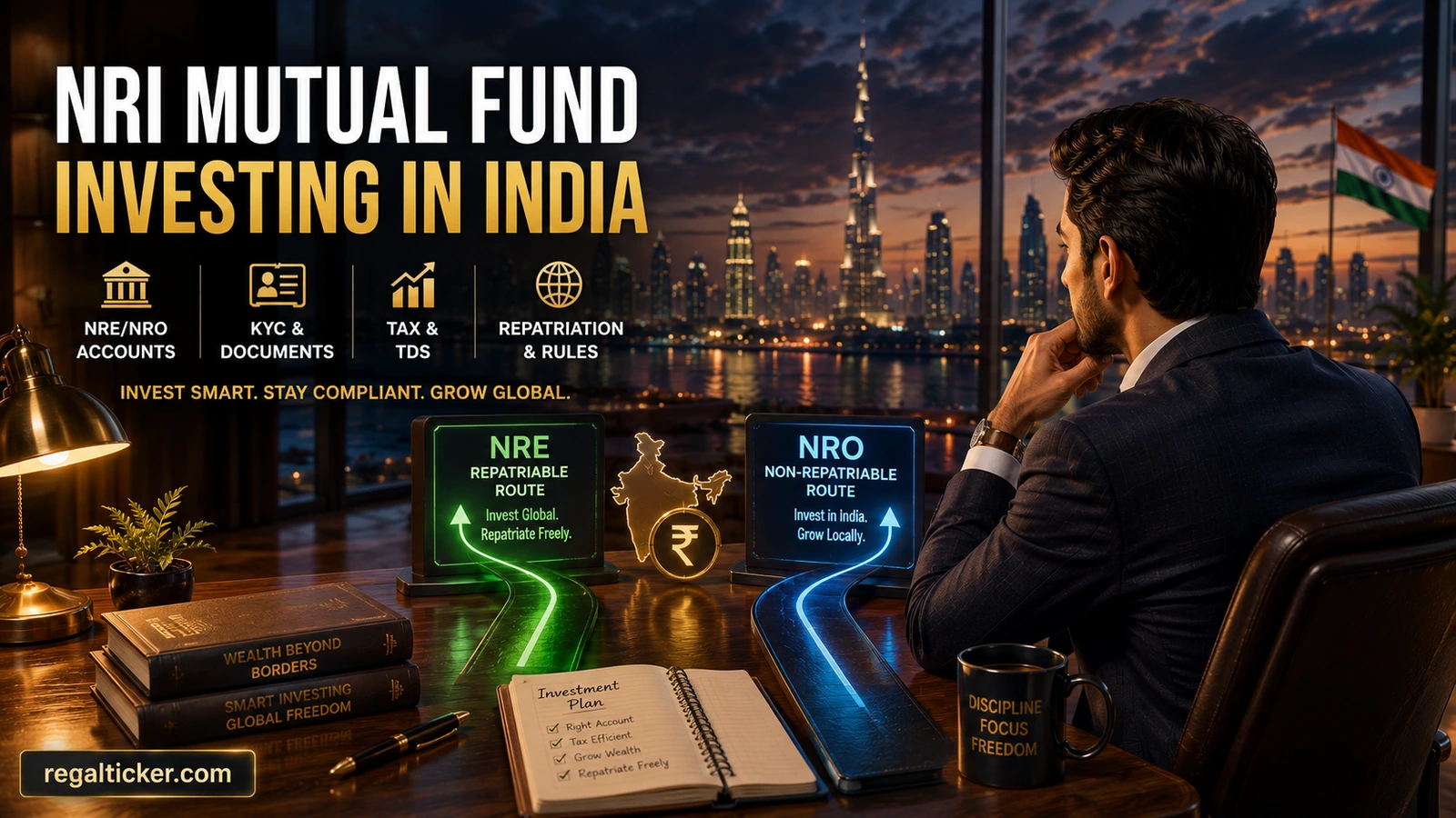 NRI comparing NRE and NRO routes for repatriable and non-repatriable Indian mutual fund investment