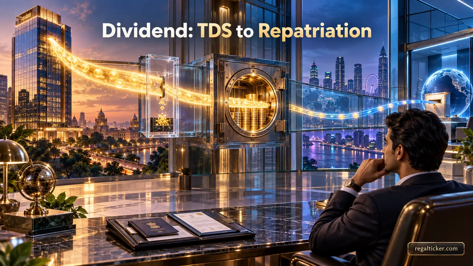 NRI tracing an Indian dividend through TDS bank credit DTAA documents and overseas repatriation