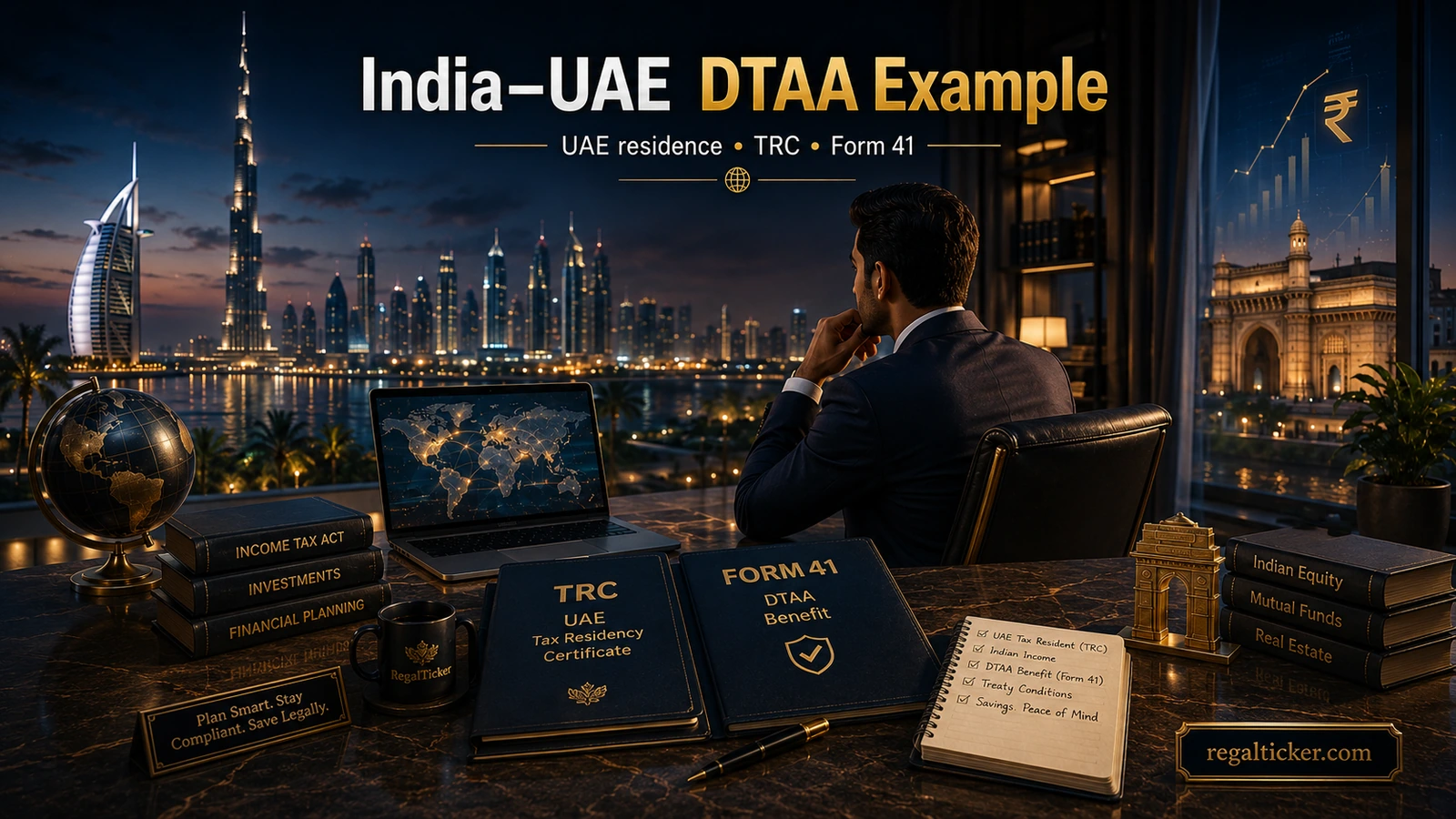 UAE NRI using UAE tax residency certificate Form 41 and India UAE DTAA for Indian income