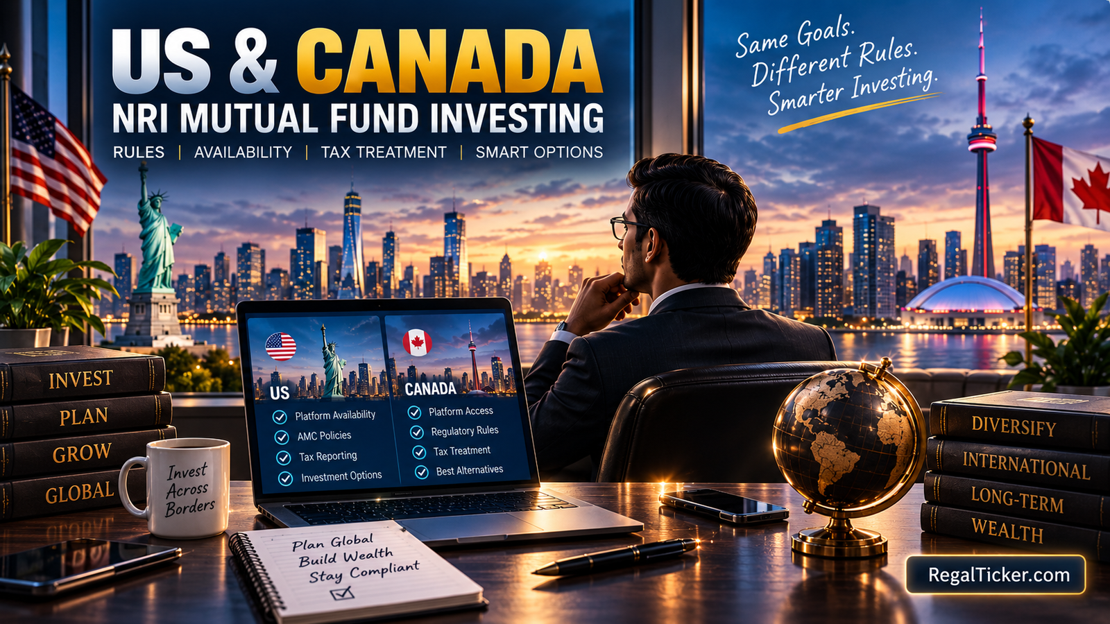 US and Canada NRIs checking AMC policy platform availability and home-country tax before investing in Indian mutual funds