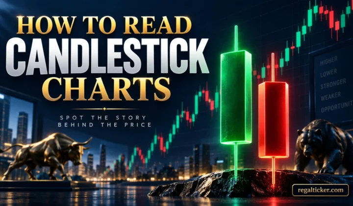 How to read candlestick charts with large bullish and bearish candles on a stock chart for beginners