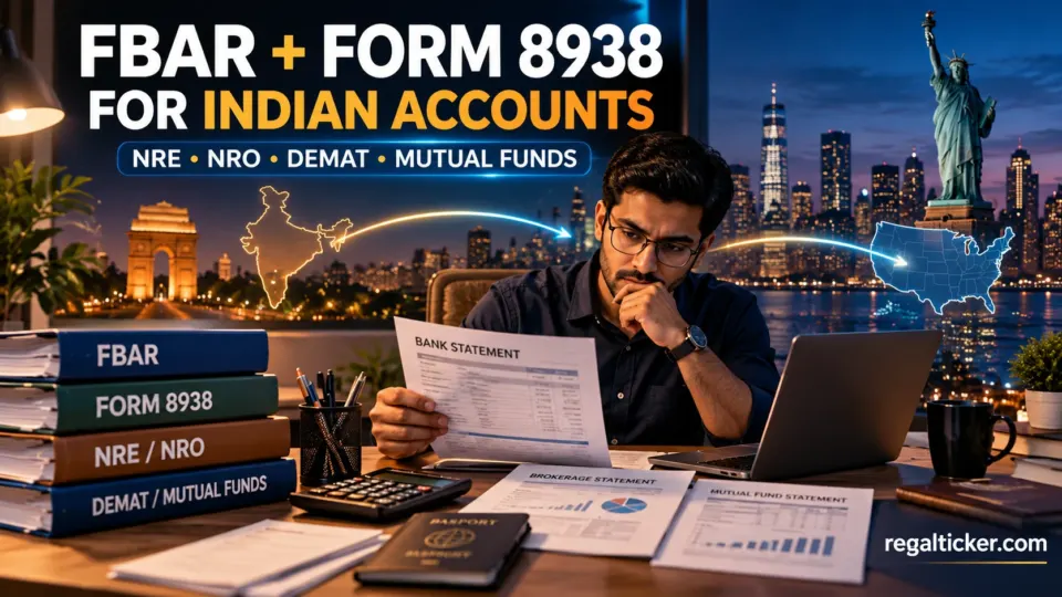 Cinematic guide to FBAR and Form 8938 for Indian NRE, NRO, Demat and mutual-fund accounts